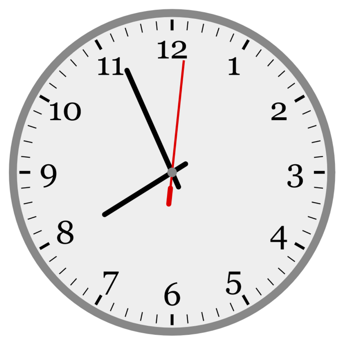 Screenshot of analog clock displaying 7:56:01